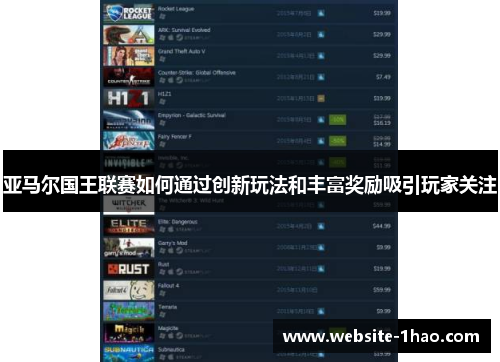 亚马尔国王联赛如何通过创新玩法和丰富奖励吸引玩家关注